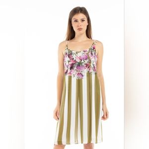 Maryan mehlhorn striped‎ floral dress size sm
